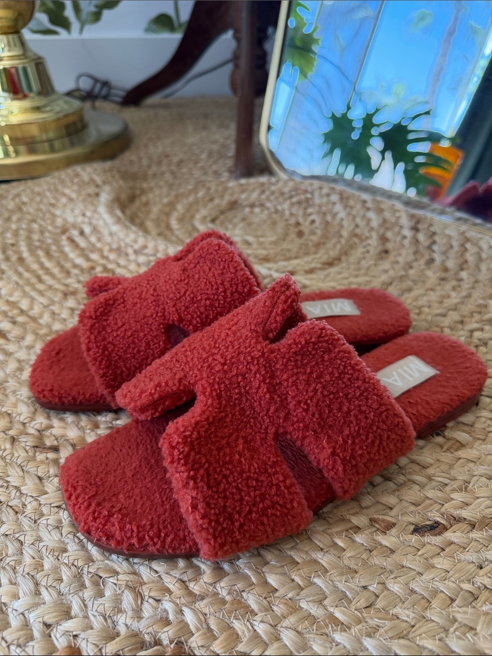 MIA Cosette Faux Shearling Sandal